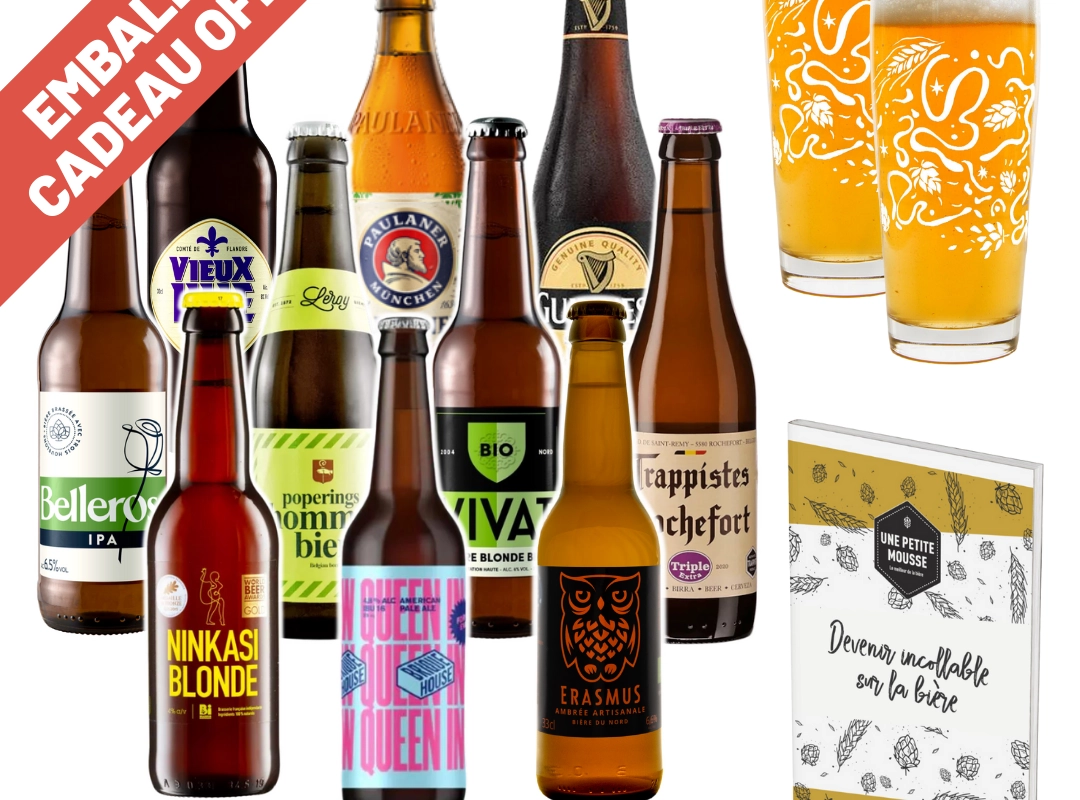 Coffret dégustation bière : pack 10 bières + 2 verres + 1 guide 🍻 | Une ...