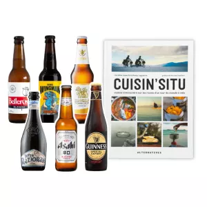 Coffret tour du monde 6 bieres et un livre