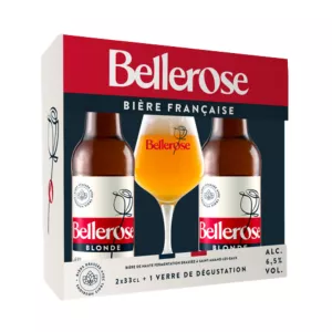 Coffret Bière Bellerose Blonde : 2 Bières + 1 Verre | Idée cadeau