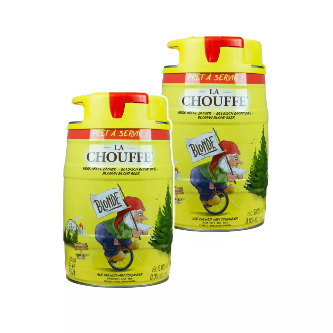 Pack de 2 fûts de bière 5L : La Chouffe | Achat en ligne